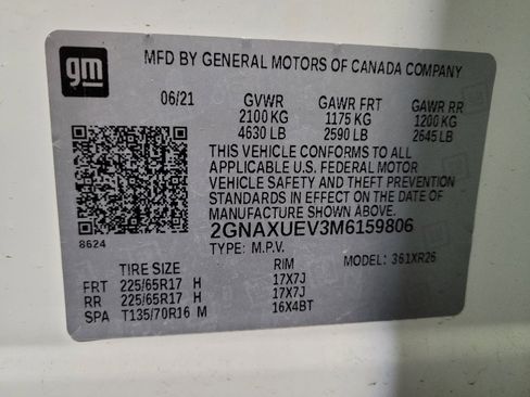 Used 2021 Chevrolet Equinox LT AWD/4WD image 33