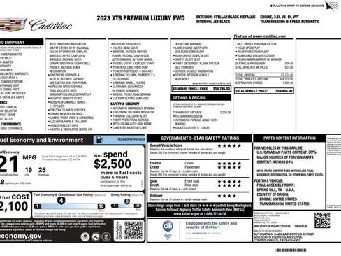 Used 2023 Cadillac XT6 Premium Luxury w/ Technology Package FWD image 30