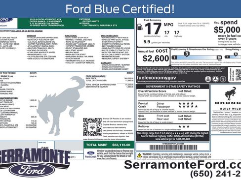 Used 2023 Ford Bronco Outer Banks w/ Sasquatch Package AWD/4WD image 17