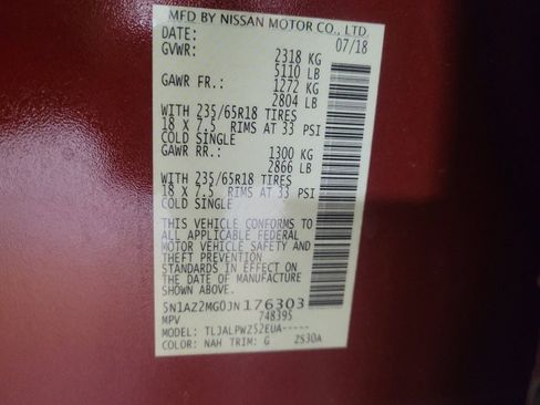 Used 2018 Nissan Murano S w/ Cargo Package FWD image 33