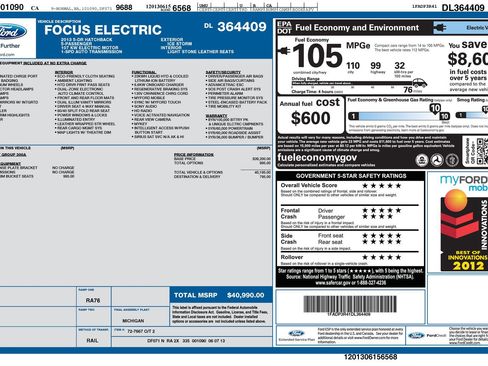 Used 2013 Ford Focus Electric Hatchback image 5