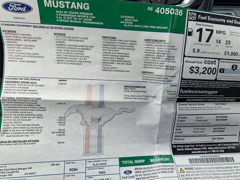 Certified 2024 Ford Mustang GT Premium w/ GT Performance Package RWD image 9