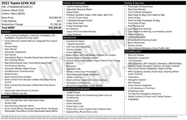 Used 2023 Toyota bZ4X AWD image 39