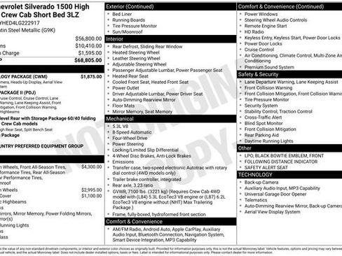 Used 2020 Chevrolet Silverado 1500 High Country w/ Technology Package image 3