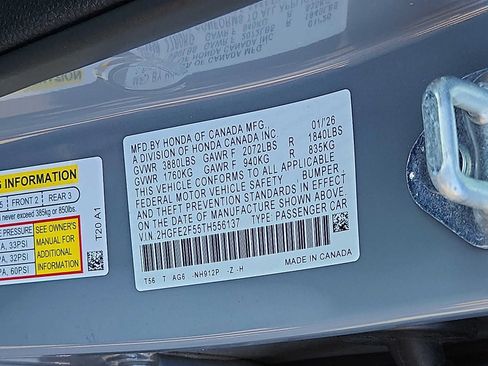Certified 2026 Honda Civic Sport image 26