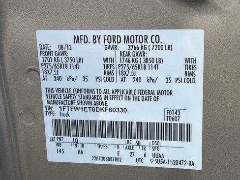 Used 2013 Ford F150 Lariat w/ Lariat Chrome Pkg image 41