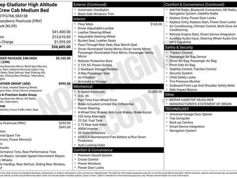 Used 2021 Jeep Gladiator Overland AWD/4WD image 46