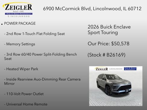 New 2026 Buick Enclave Sport Touring w/ Power Package FWD image 6