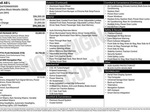 Used 2022 Audi A8 L 3.0T w/ Executive Package image 17