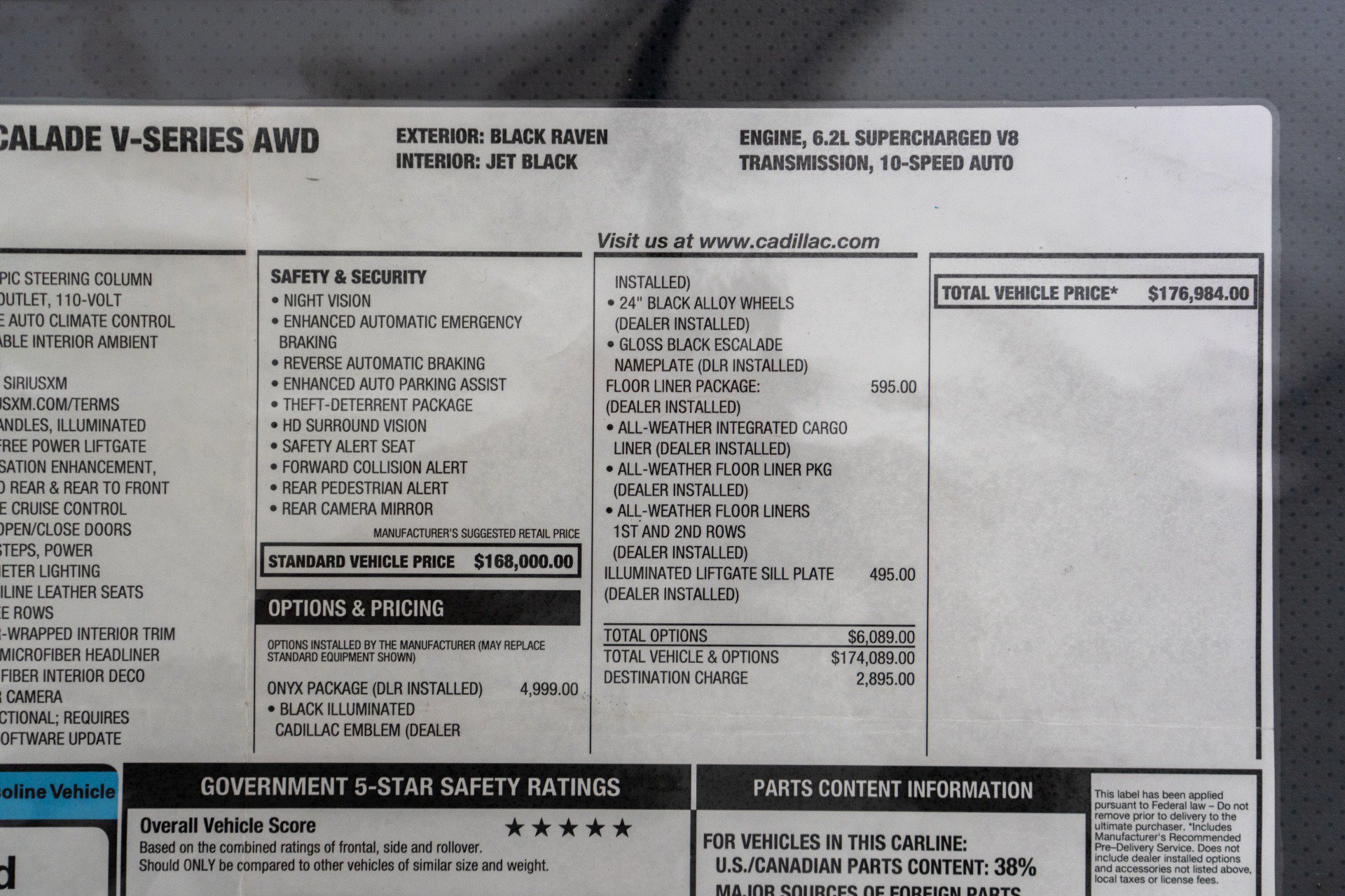 Used 2026 Cadillac Escalade V w/ LPO, ONYX Package AWD/4WD image 25