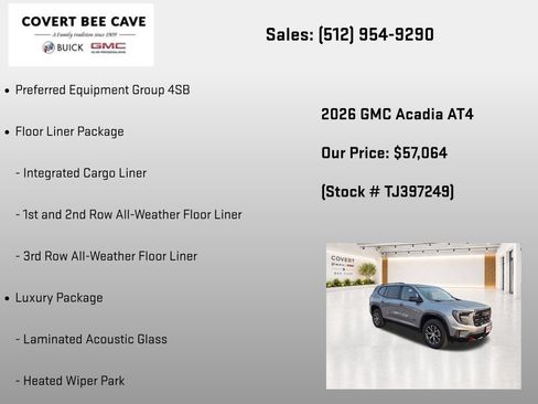 New 2026 GMC Acadia AT4 w/ Luxury Package AWD/4WD image 7