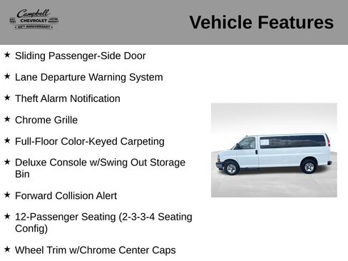Used 2019 Chevrolet Express 3500 LT w/ LT Preferred Equipment Group RWD image 16