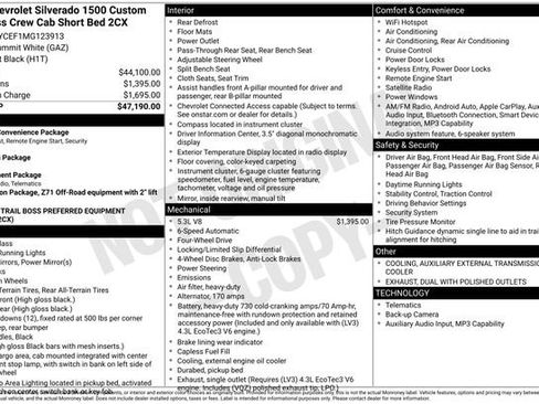 Used 2021 Chevrolet Silverado 1500 Custom Trail Boss AWD/4WD image 41