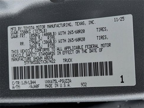 New 2026 Toyota Tundra 1794 Edition image 17