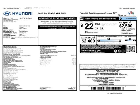 Used 2025 Hyundai Palisade XRT FWD image 6