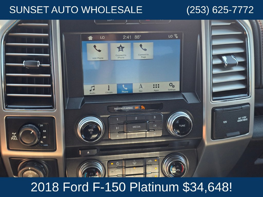 Used 2018 Ford F150 Platinum w/ Max Trailer Tow Package AWD/4WD image 32