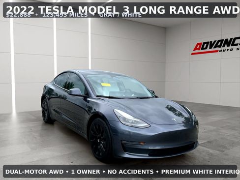 Used 2022 Tesla Model 3 Long Range AWD/4WD image 2