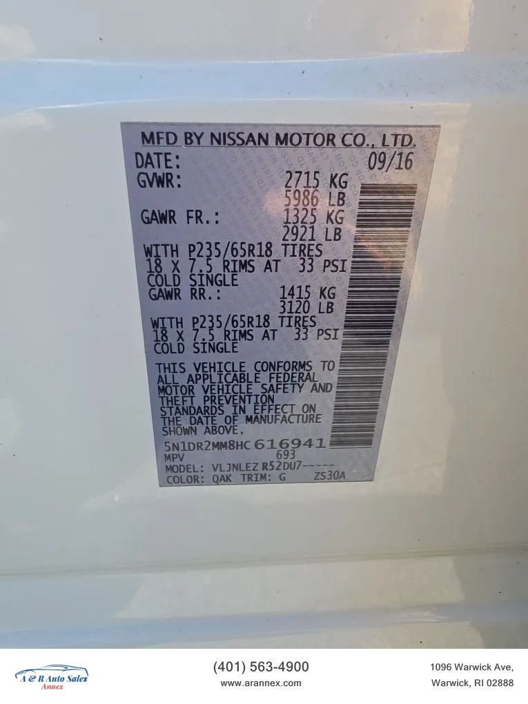 Used 2017 Nissan Pathfinder SV AWD/4WD image 19