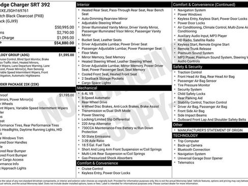 Used 2016 Dodge Charger SRT w/ Technology Group image 6