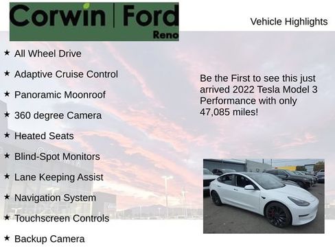 Used 2022 Tesla Model 3 Performance AWD/4WD image 4