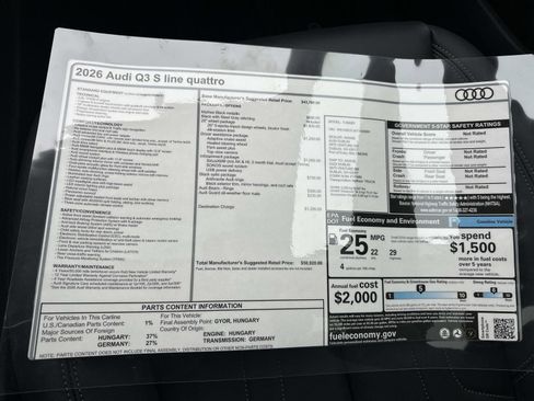 New 2026 Audi Q3 quattro 2.0T image 34