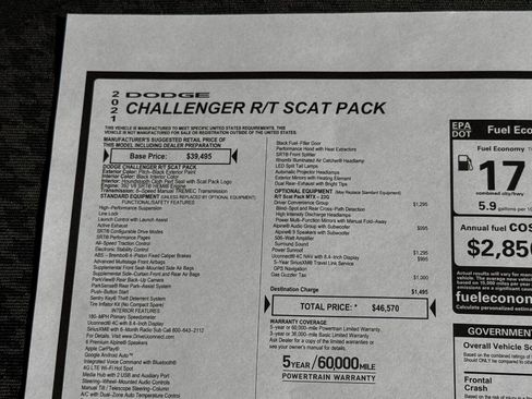 Used 2021 Dodge Challenger R/T Scat Pack w/ Driver Convenience Group image 43