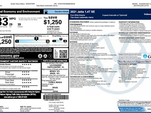 Used 2021 Volkswagen Jetta SE w/ SE Cold Weather Package FWD image 4