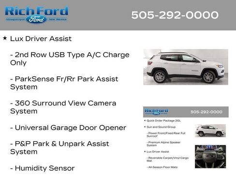 Used 2022 Jeep Compass Latitude w/ Sun and Sound Group AWD/4WD image 99
