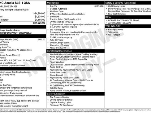 Used 2019 GMC Acadia SLE image 3