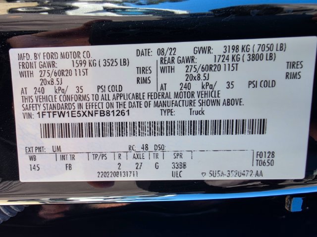 Certified 2022 Ford F150 XLT w/ Equipment Group 302A High AWD/4WD image 33