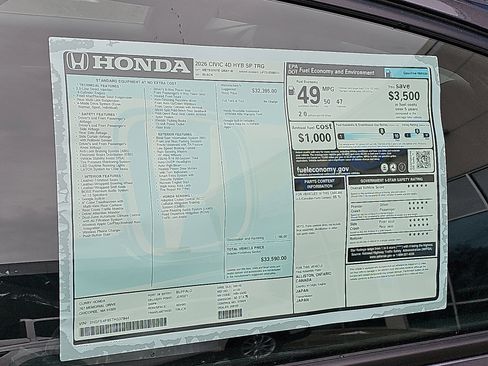 New 2026 Honda Civic Sport Touring image 11