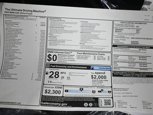 Used 2025 BMW 230i xDrive Coupe w/ Convenience Package image 37