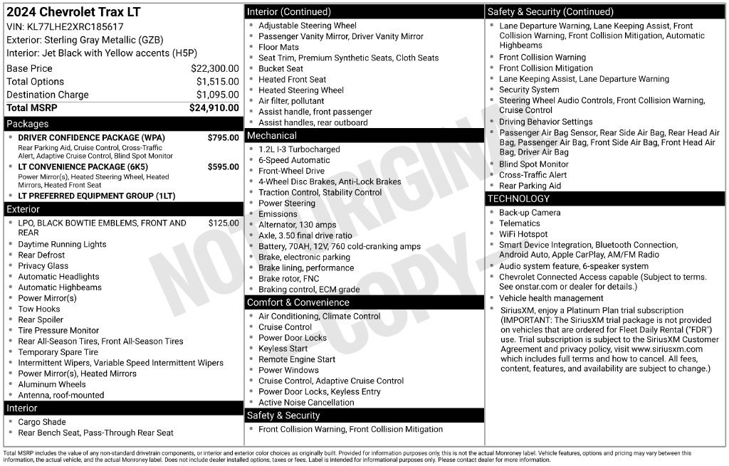 Used 2024 Chevrolet Trax LT w/ Driver Confidence Package FWD image 7