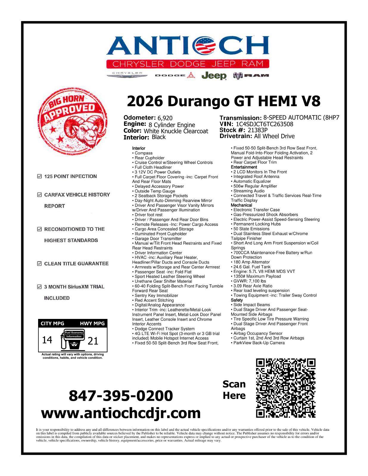 Used 2026 Dodge Durango GT AWD/4WD image 2