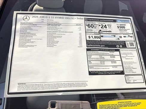 New 2026 Mercedes-Benz E 53 AMG e 4MATIC Sedan image 18