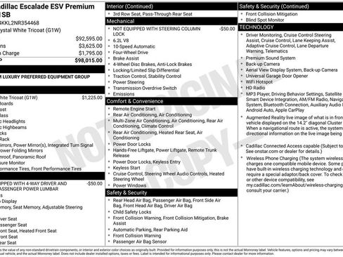 Used 2022 Cadillac Escalade ESV Premium Luxury AWD/4WD image 10