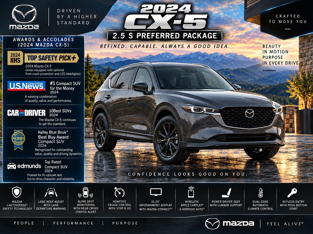 Used 2024 MAZDA CX-5 AWD 2.5 S w/ Preferred Package image 2