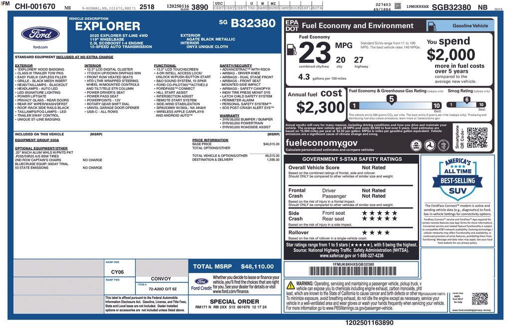 Certified 2025 Ford Explorer ST-Line AWD/4WD image 38
