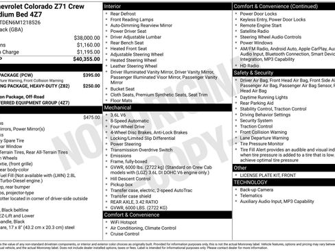 Used 2021 Chevrolet Colorado Z71 w/ Safety Package AWD/4WD image 4