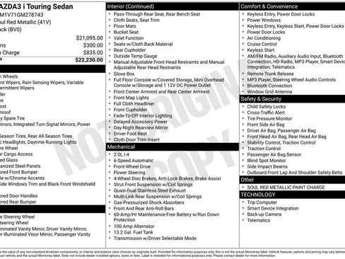 Used 2016 MAZDA MAZDA3 i Touring image 33