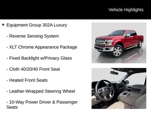 Used 2018 Ford F150 XLT w/ Equipment Group 302A Luxury image 11