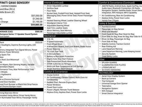 Certified 2022 INFINITI QX60 Sensory w/ Cargo Package image 34