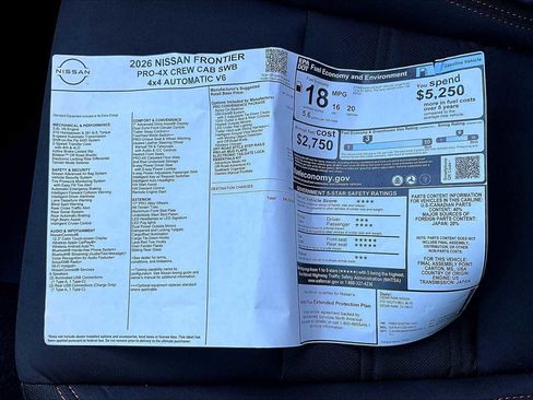New 2026 Nissan Frontier PRO-4X image 21