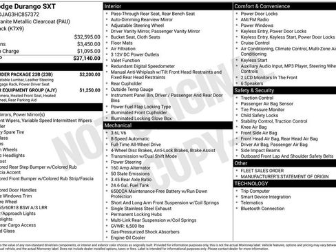 Used 2017 Dodge Durango SXT w/ Quick Order Package 23B image 9