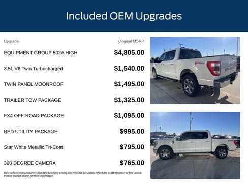 Used 2023 Ford F150 Lariat w/ Equipment Group 502A High image 11