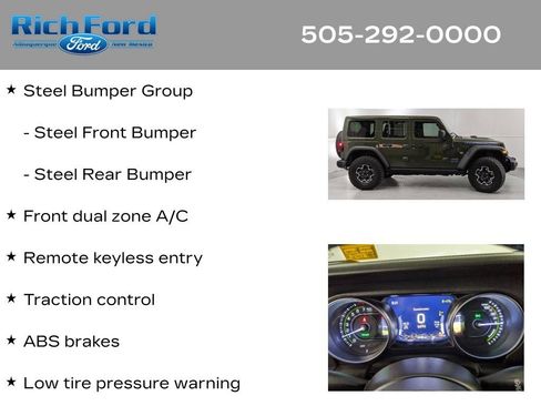 Used 2023 Jeep Wrangler Unlimited Rubicon 4xe w/ Steel Bumper Group AWD/4WD image 22