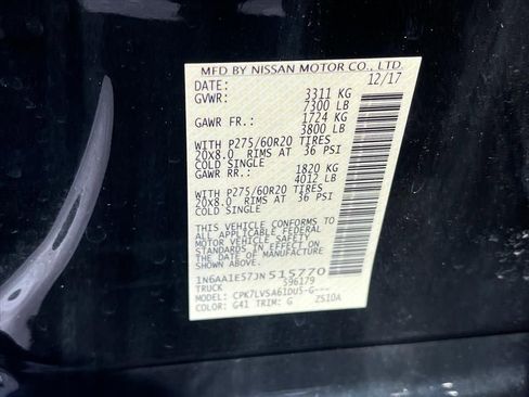 Used 2018 Nissan Titan SL w/ Midnight Edition AWD/4WD image 35