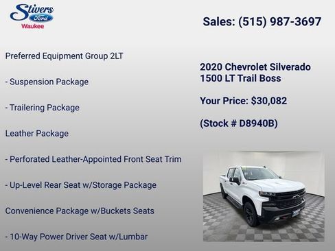 Used 2020 Chevrolet Silverado 1500 LT Trail Boss AWD/4WD image 40