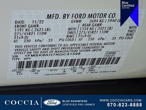 Certified 2022 Ford Explorer ST-Line w/ Class IV Trailer Tow Package image 28