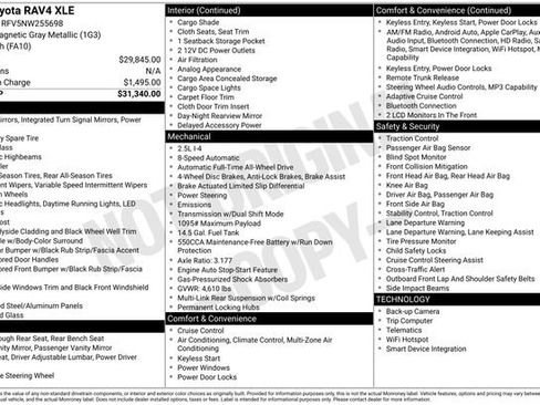 Used 2022 Toyota RAV4 XLE AWD/4WD image 1